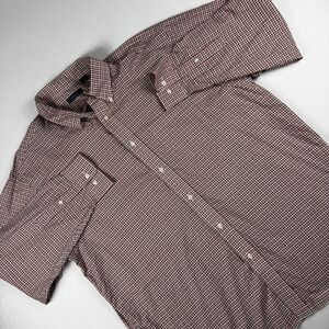 Turtleson Plaid Cotton Red Long Sleeve Button Down Shirt Mens XL
